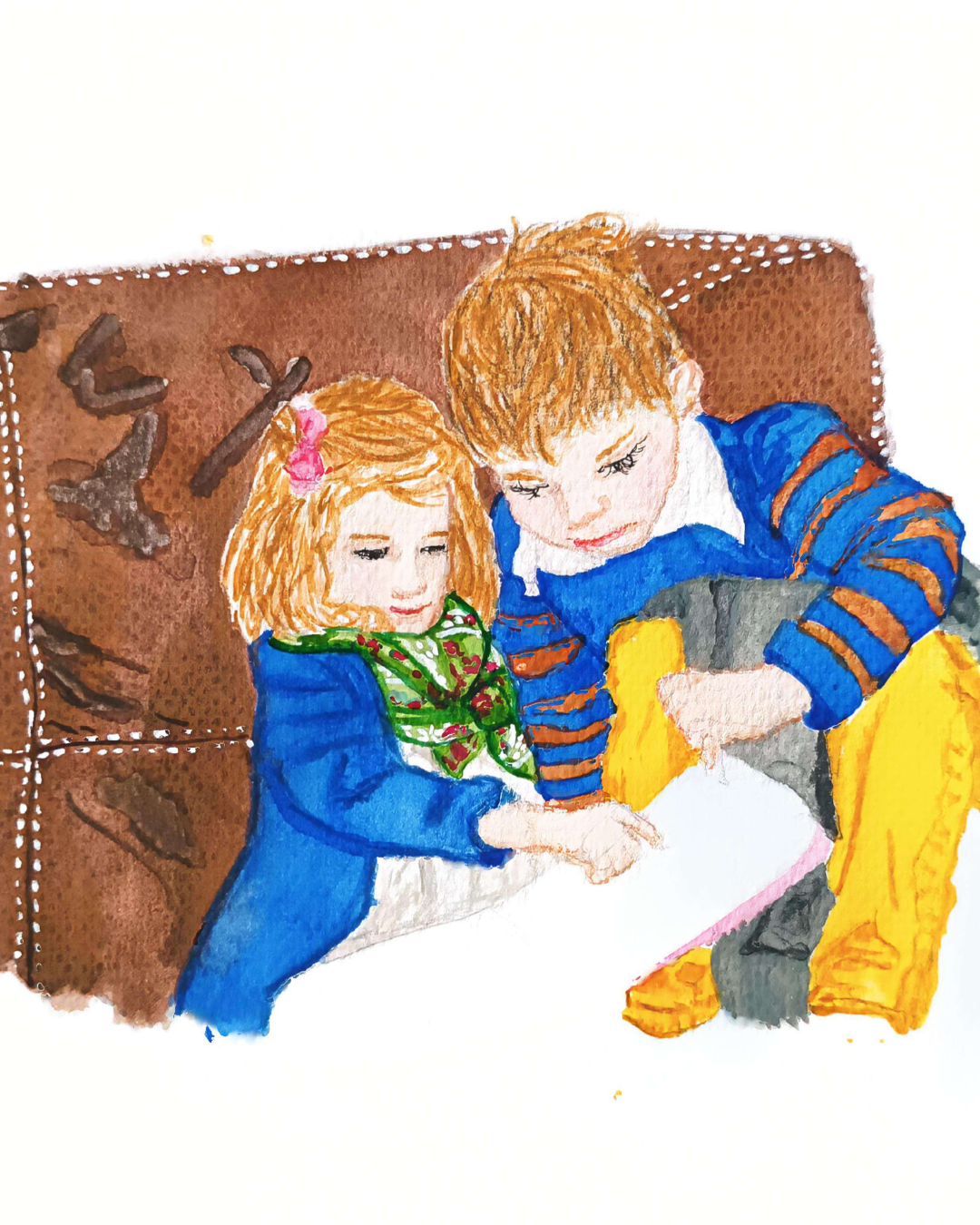 Portrait sur canapé